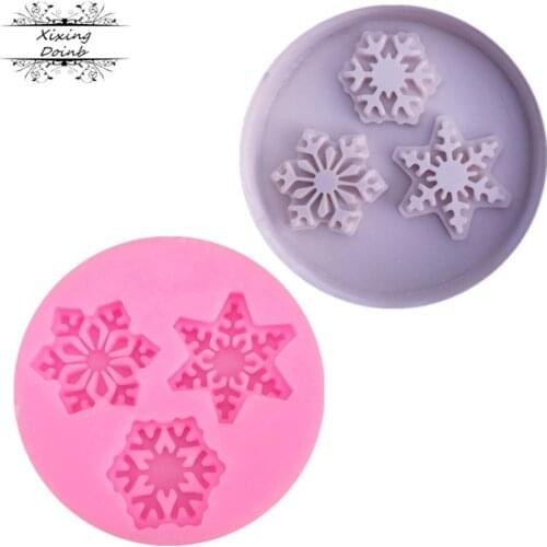 Snowflake silicone jelly mold cake decoration tool Candy Chocolate Mold Christmas decoration tool
