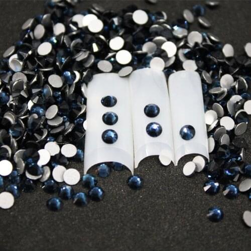 Montana SS6-SS8 Rhinestones Back Flat Round Nail Art Decorations And Stones Non Hotfix Rhinestones Crystals for DIY Glass