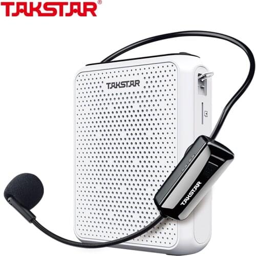 Takstar E300W UHF Wireless Portable Amplifier 10W High Power 2000mAh LED Display Loudspeaker for Teaching Tour guide Propaganda