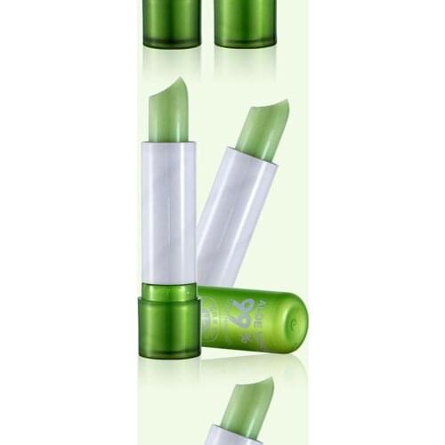 New Women Girls Aloe Vera Moist Lipstick Temperature Color Change Lady Lip Moisturizer Jelly Balm Taint Cream P3007