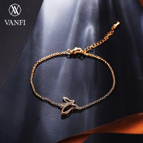 Kfvanfi New Style Women Best Friend Gold Silver Plated Bracelet Dainty Cute Shiny Butterfly Bracelets For Women Gift