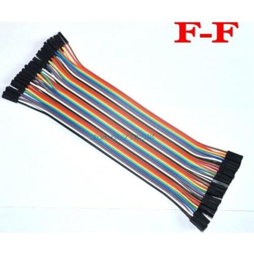1unit=40pcs in Row Dupont Cable 21.5 cm 2.54mm 1pin 1p-1p Female to Femelale Jumper Wire Wholesale Dropshipping