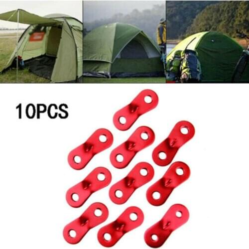 10x Camping Tent Lock Cord Rope Fastener Tensioners Universal Length Adjustment