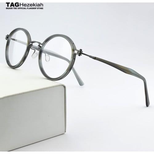 2020 Brand round Brand titanium glasses frame men myopia optical glasses frame women eye glasses frames for men spectacle frames