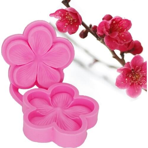 2020 New Hot Sale Plum blossom Sugarcraft silicone molds flower fondant moulds Wedding cake decorating tools chocolate molds