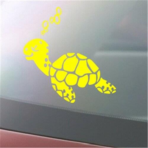 4 Colors Cartoon Animal tortoise Car Sticker Creative Cute Car Exterior Decoration Supplies Waterproof Car Body Stickers