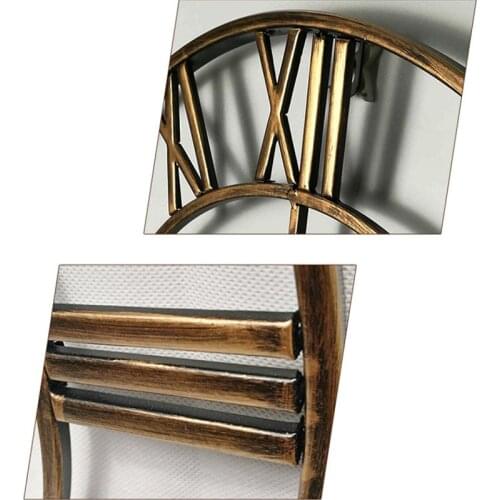 40/47CM Nordic Metal Roman Numeral Wall Clocks Retro Iron Round Home Decoration