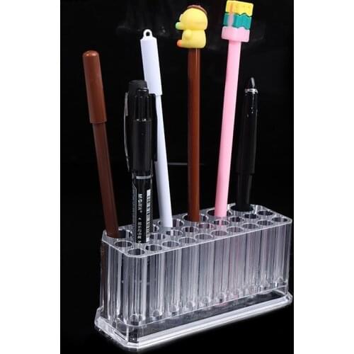 Acrylic 26 Holes Cosmetic Storage Box Lipstick Brushes Holder Display Shelf Home Table Transparent Makeup Storage Organizer Box