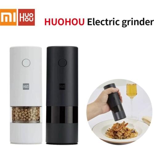 Xiaomi HuoHou Automatic Salt Pepper Grinder 5 in 1 Adjustable Electric Grinder Kitchen with Ceramic Grinding Core and LED Light