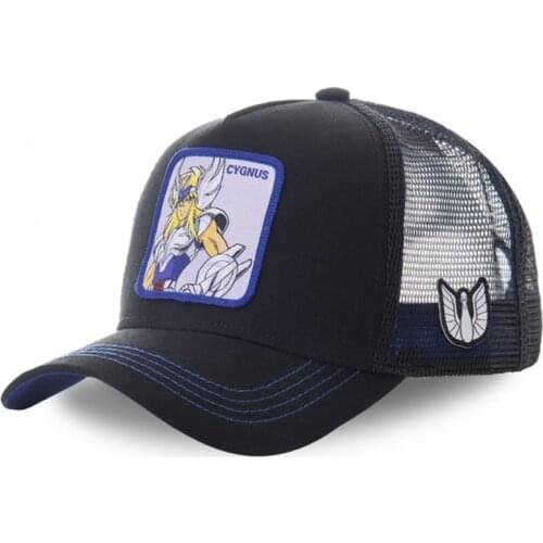High Quality Saint Seiya Cartoon Anime Snapback Baseball Cap Men Women Hip Hop Dad Mesh Trucker Hat Dropshipping