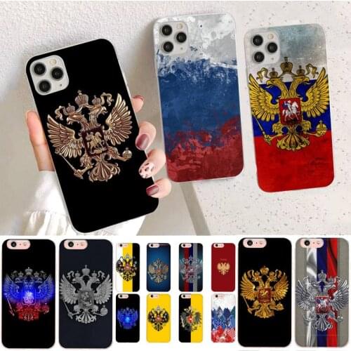 YNDFCNB russia Flag coat of arms Phone Case for iPhone 11 12 pro XS MAX 8 7 6 6S Plus X 5S SE 2020 XR case