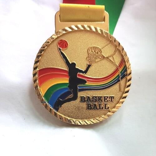 Jump Dunk Color Medal + Color Rribbon Is Suitable For All Kinds Of Basketball Games 6.8CM