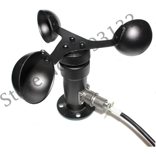 Wind Speed Sensor Transmitter 4-20mA Three Cup Anemometer Air Volume Wind Pressure Sensor RS485
