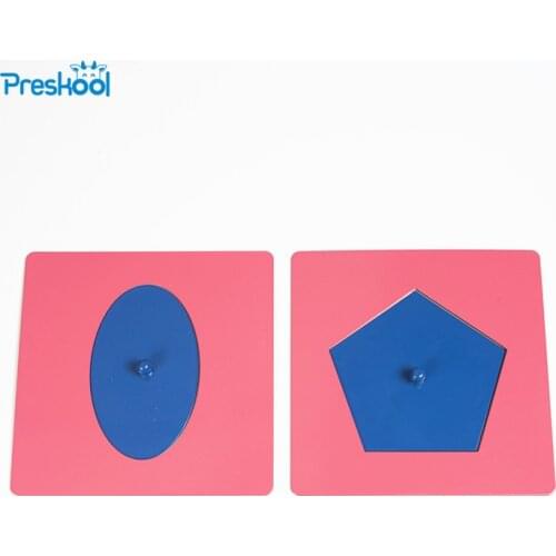 Baby Toy Montessori Professional Quality Metal Insets Set/10 Early Childhood Education Preschool Geometrical Shapes