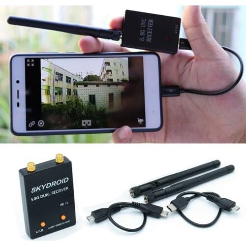 Skydroid 5.8G UVC Dual Antenna 150CH Audio FPV Receiver for Android Mobile Phone Tablet Smartphone Transmitter RC FPV receiver