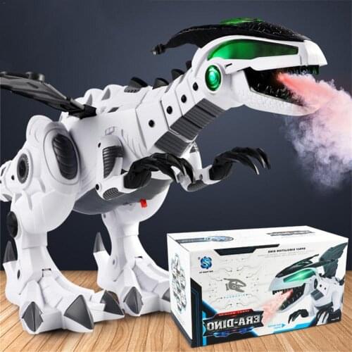White Spray Electric Dinosaur Mechanical Pterosaurs Dinosaur World Toy With 3pcs Small Dinosaur Model