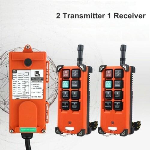 F21-E1B Industrial Crane Remote Control Wireless Universal Radio Control AC/DC 2 Transmitter 1 Receiver