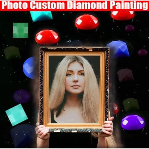 Photo Custom Diamond Painting 5D DIY Picture of Rhinestones Diamond Embroidery 3D Cross Stitch Home Wedding Decoration