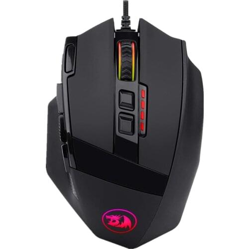 Redragon Gaming Mouse 12400 DPI Programmable Laser 10 Buttons 16Million color breath light Gaming Mouse for PC Gamer