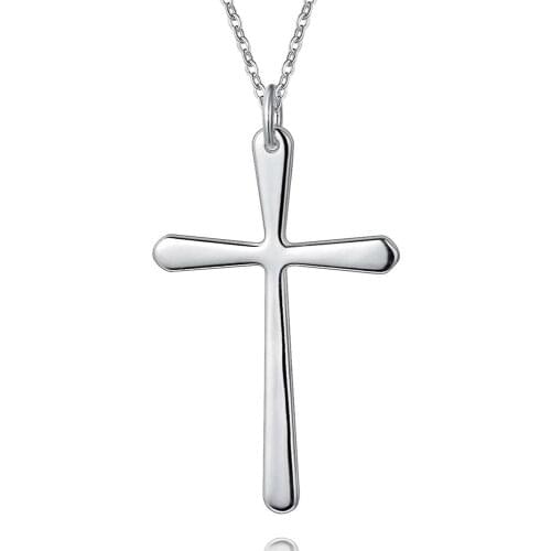 Cross bling beautiful silver plated Necklace New Sale silver necklaces & pendants /OIGLZYSF HYDFJRAB