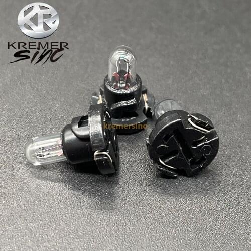 10pcs T4 Bulbs Lamps for Audi Mercedes Benz BMW Opel Volvo Dashboard Instrument 12V 1.2W Black Base
