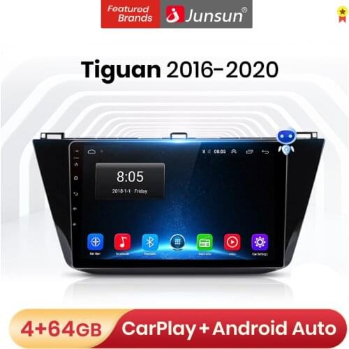Junsun V1 Pro 4G Android 10.0 4G+64G Car Radio Multimedia Player For Volkswagen Tiguan 2 2016-2020 GPS Navigation no 2din dvd