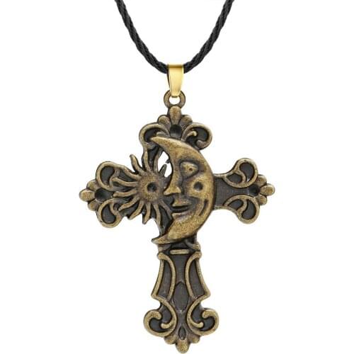 Vintage Mens Viking Necklace Alloy Material Pirate Cross Necklace Holiday Gift Fashion Necklace 2020