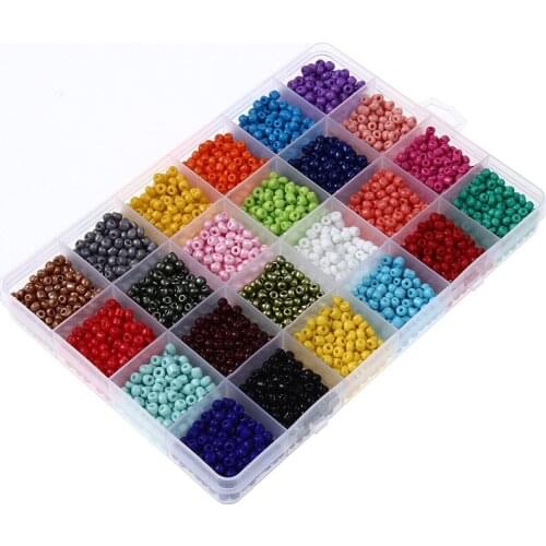 DIY Bracelet Bracelet Earrings Jewelry Making Accessories 2/3/4mm Small Glass Seed Bead Box Czech Crystal Charm Beads Set For