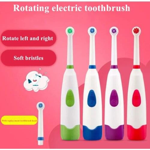 Tooth whitening 1 Set Electric Toothbrush With 2 Brush Heads Battery Operated Oral Hygiene No Rechargeable Teeth Brush
