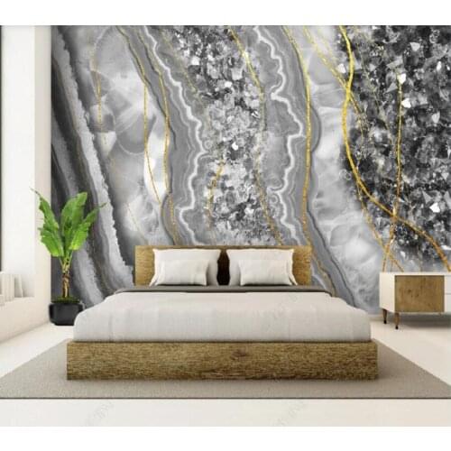 Papel de parede light luxury crystal marble pattern agate stone background wall 3d wallpaper,bedroom KTV bar mural wall decor