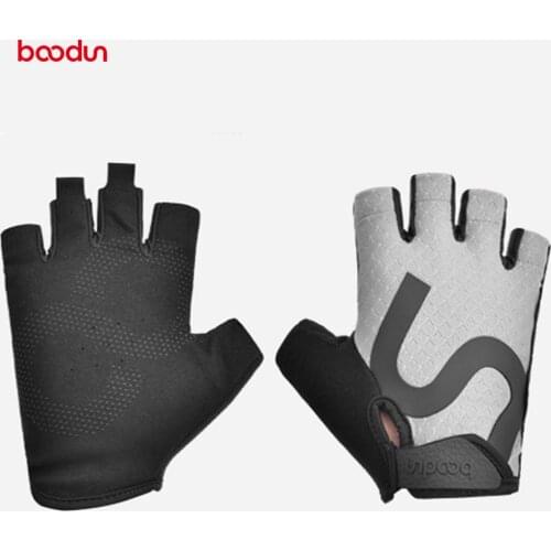 BOODUN Summer Bicycle Gloves Men Women Half Finger Gym Fitness Non-slip Elasticity Breathable Camping Ridding Fingerless Gloves