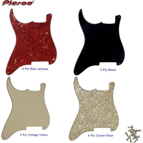Pleroo Quality Guitar Parts - For Left handed 4 Holes Guitar Stratocaster Pickguard Blank Material For Strat Style Custom