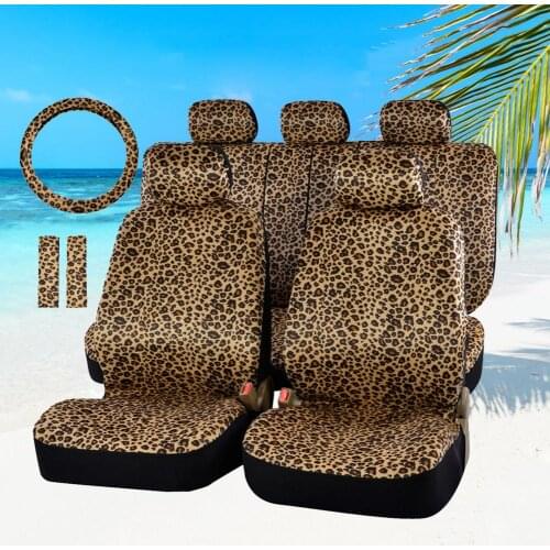 12PCS Car Seat Cover Set Full Set Car Seat Cover Animal Print Car Seat Case Set All Year Round Use