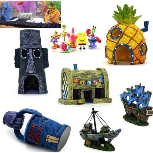 Fish tank Aquarium Decoration Cartoon Fish Tank House Pineapple House Home Accessories Fish tank Landscaping AccessoriesSupplies