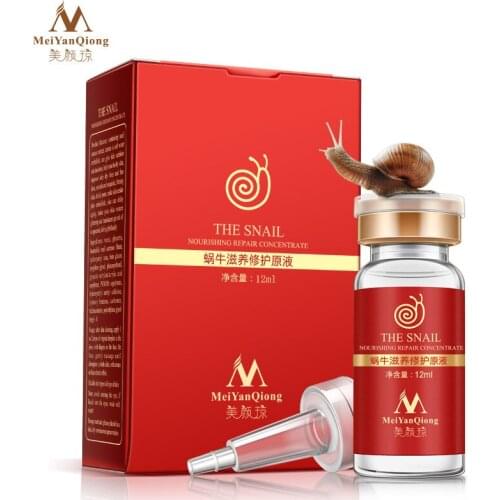 12ml MeiYanQiong Snail Repair Concentrate Rejuvenation Emulsion Anti Wrinkle Serum for Face Skin Care Products Anti-aging Acid