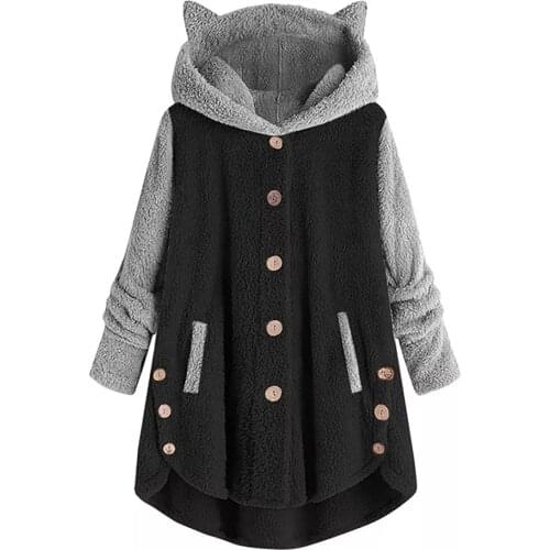 Winter 2021 Womens Clothing Fashion Casual Solid Hooded Long Sleeve Patchwork Pullovers Female Top Qulited Traf Jackets