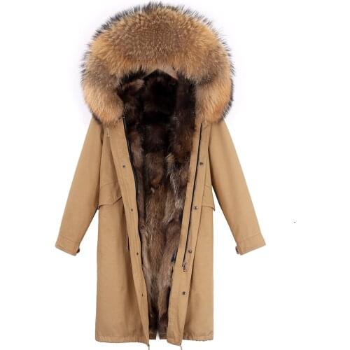 Winter Jacket Women Parkas Real Fur Coat 2020 New Waterproof Real Fox Fur Liner Natural Raccoon Fur Collar Detachable Outerwear
