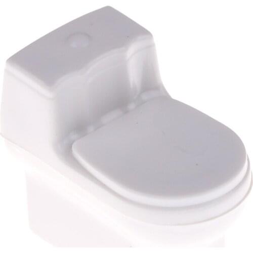 1pcs 1:20 Unpainted White Toilet Model Doll House Miniature Furniture