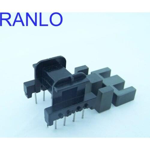 RANLO 10set/lot EF25 4+4pin horizontal transformer bobbin frame magnet ferrite core E25/13/7 PC40 N87