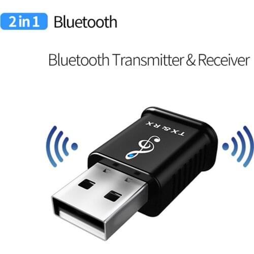 2 In 1 USB Bluetooth 5.0 Transmitter Receiver Computer TV Speaker Car Wireless Audio Adapter