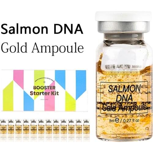 5pcs12Pcs Set BB Cream Salmon DNA Monochromatic Frame Improve Wrinkles Increase Skin Firming Cream Essence Ampoule Yellow Liquid