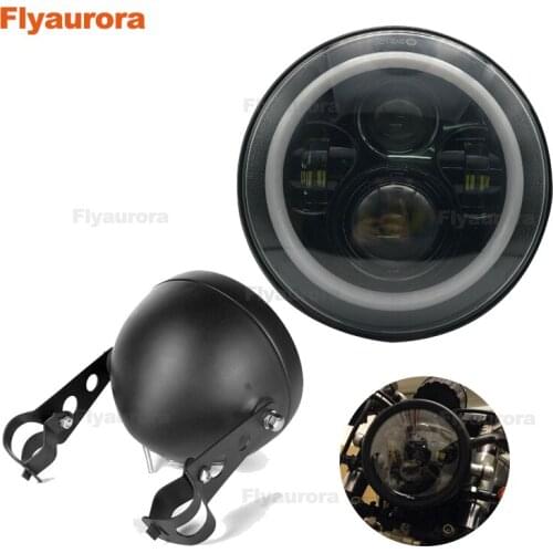 7 inch LED Headlight DRL Halo Angle Eyes Led Headlamp 12v For Jeep Wrangler TJ JK LJ unlimited 1997 1998 1999 2000-2015