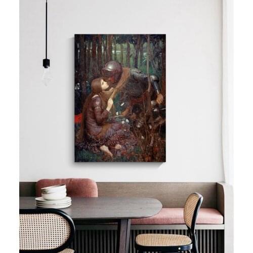 Citon William Waterhouse《La Belle Dame Sans Merci》Canvas Oil Painting World Famous Artwork Picture Wall Decor Home Decoration