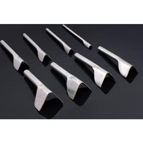 1PC 45/50mm Leather Craft Tools V Shape Cutter Punch Tools DIY Leather Belt Wallet Strap Punches Set For Home Leathercraft