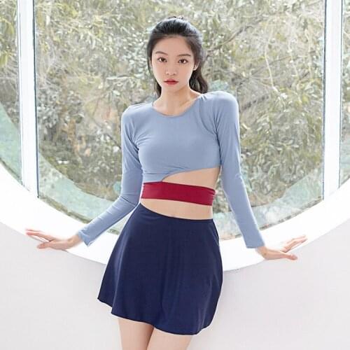 Swimsuit For Women 2021 New Summer Suit Push Up Swimwear Split High Waist Three Piece Set Print Polyester Sierra Surfer One