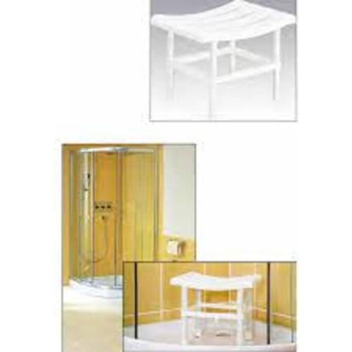 Square Bathroom Stool Multi-Purpose Stool White Folding Practical Stool Bathroom Supplies