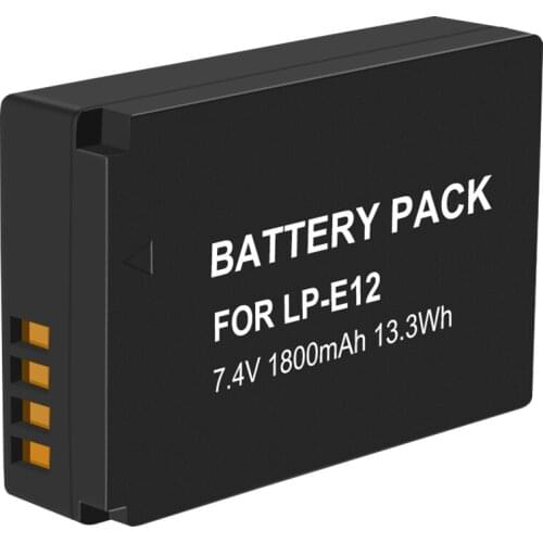 4Pcs 1800mAh LP-E12 LP E12 LPE12 Li-ion Battery + LCD USB Dual Charger for Canon EOS M50, EOS M100,100D Kiss X7 Rebel SL1 Camera