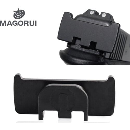 MAGORUI for All Glock GEN 1-5 Model Rear Slide Racker Plate MOS BK Plain
