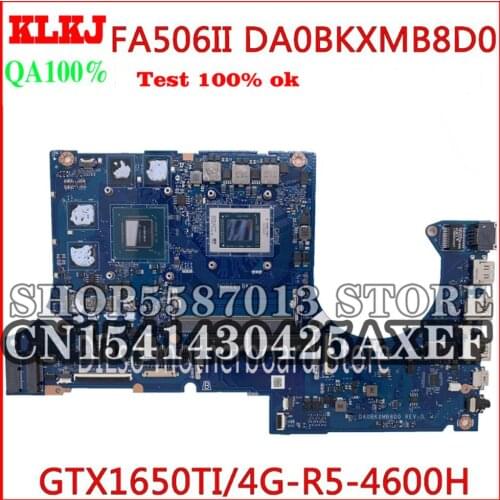 KLKJ FA506II For ASUS FA506I FA506IH FA506 DA0BKXMB8D0 Mainboard GTX1650TI R5-4600H CPU Motherboard Integrated 100% Test Work