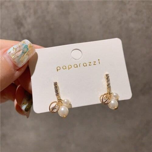 ZDMXJL 2021 New Arrive Trend Womens Earrings Delicate Zircon Pearl Earrings For Women Girl Party Jewelry Gifts Drop-shipping